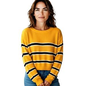 Ambiance Apparel Medium Yellow Women's Sweater Misses Size 8 10